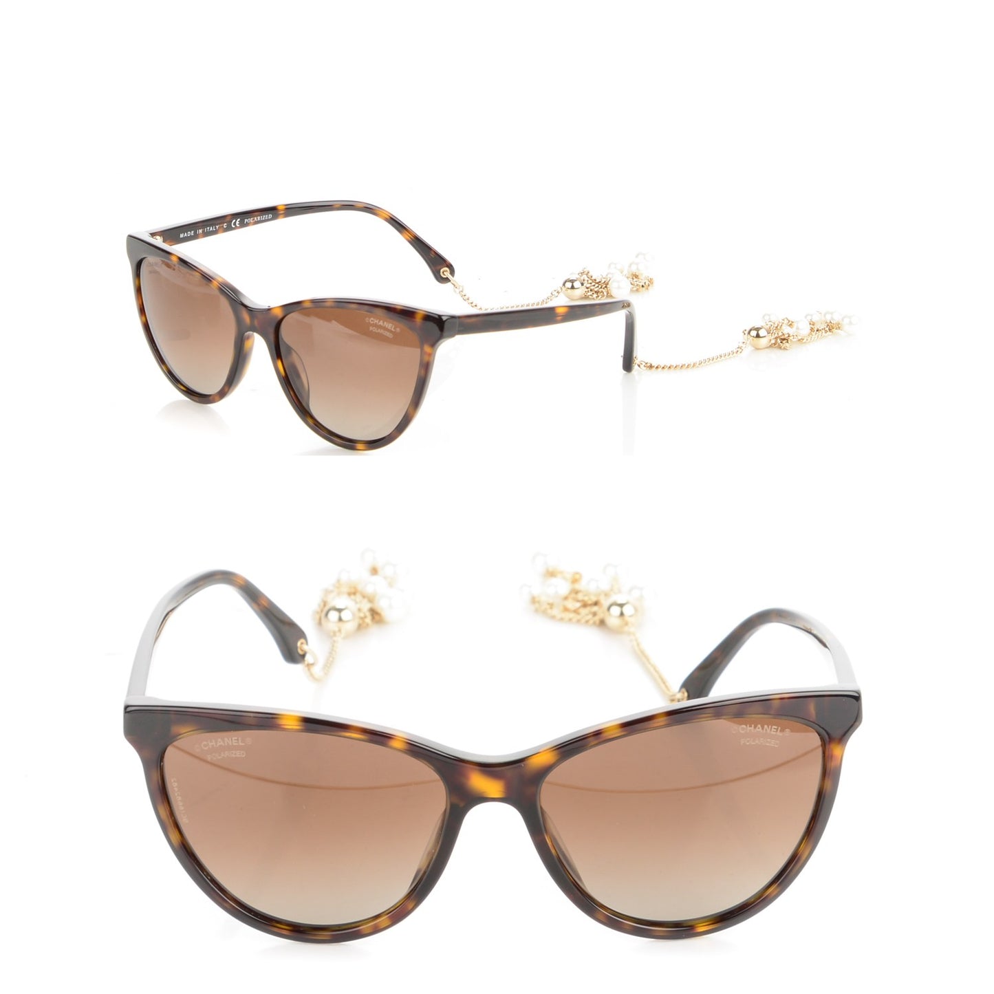 Acetate Polarized Fantasy Pearl Cat Eye Sunglasses 5341-H-A Tortoise