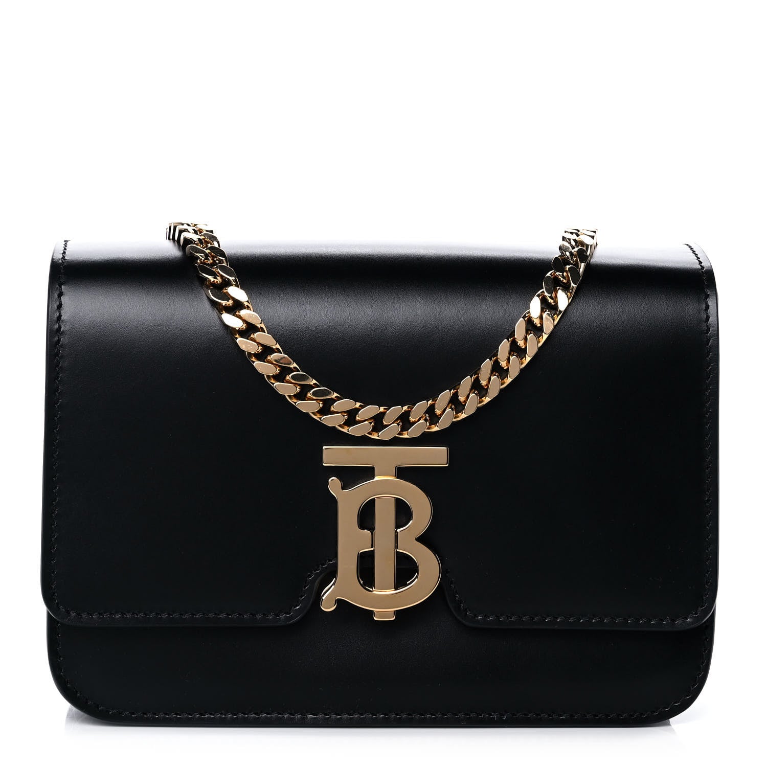 Burberry Calfskin Gorilla Print Small TB Bag Black 1 of 13