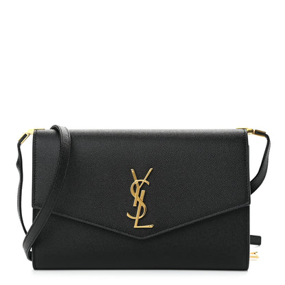 Saint Laurent Grain De Poudre Mini Uptown Crossbody Bag Black 1 of 11