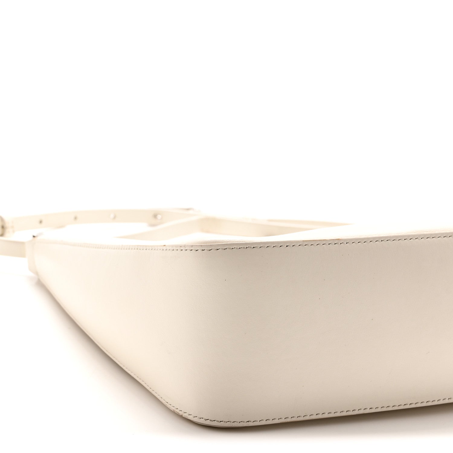 Givenchy Smooth Calfskin Small Moon Cut Out Shoulder Bag Ivory 9 of 10
