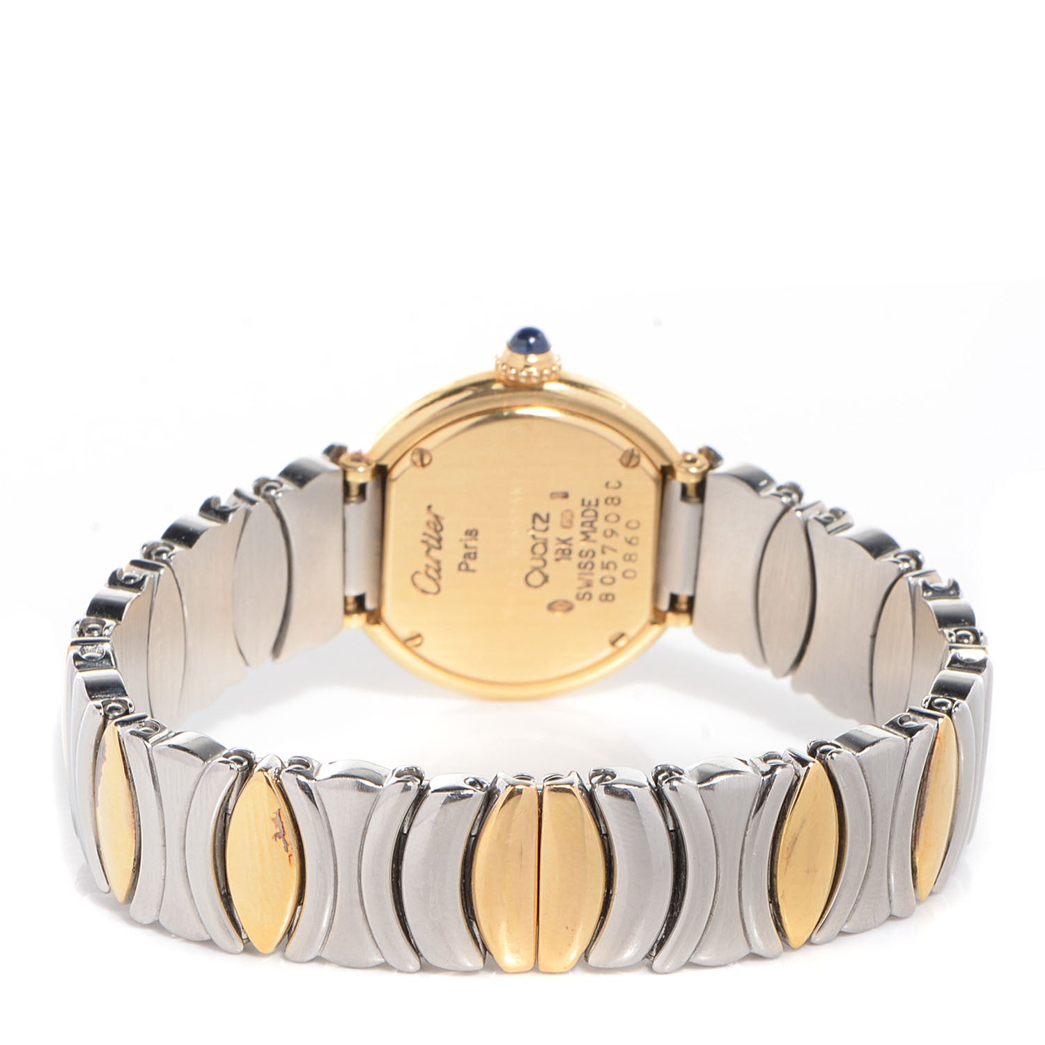 Cartier Stainless Steel 18K Yellow Gold 24mm Baignoire Quartz Watch 3 of 5