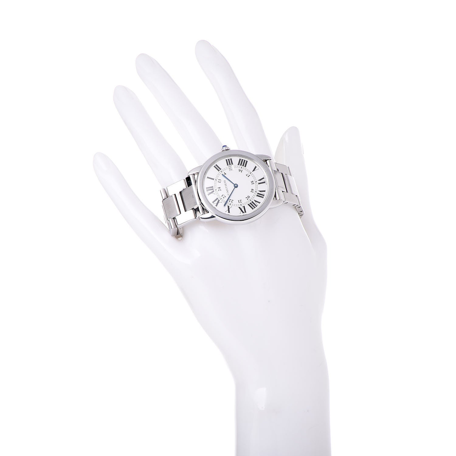 Cartier Stainless Steel 36mm Ronde Solo Quartz Watch 2 of 9