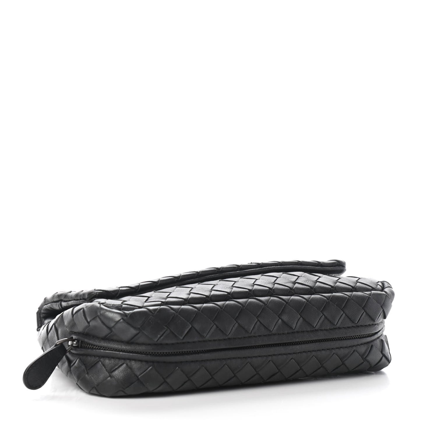 Nappa Intrecciato Small Chain Crossbody Black