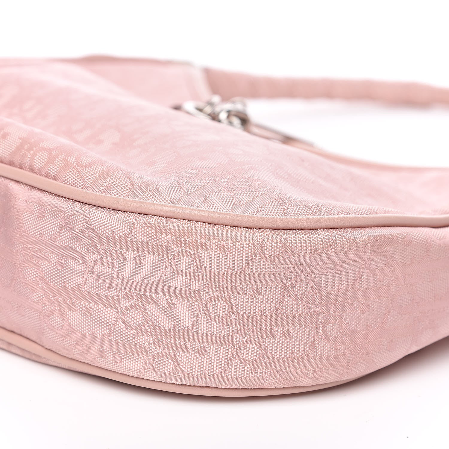 Christian Dior Nylon Monogram Lovely Hobo Rose Clair 9 of 13