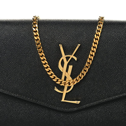 Saint Laurent Grain de Poudre Uptown Chain Wallet Black 8 of 11