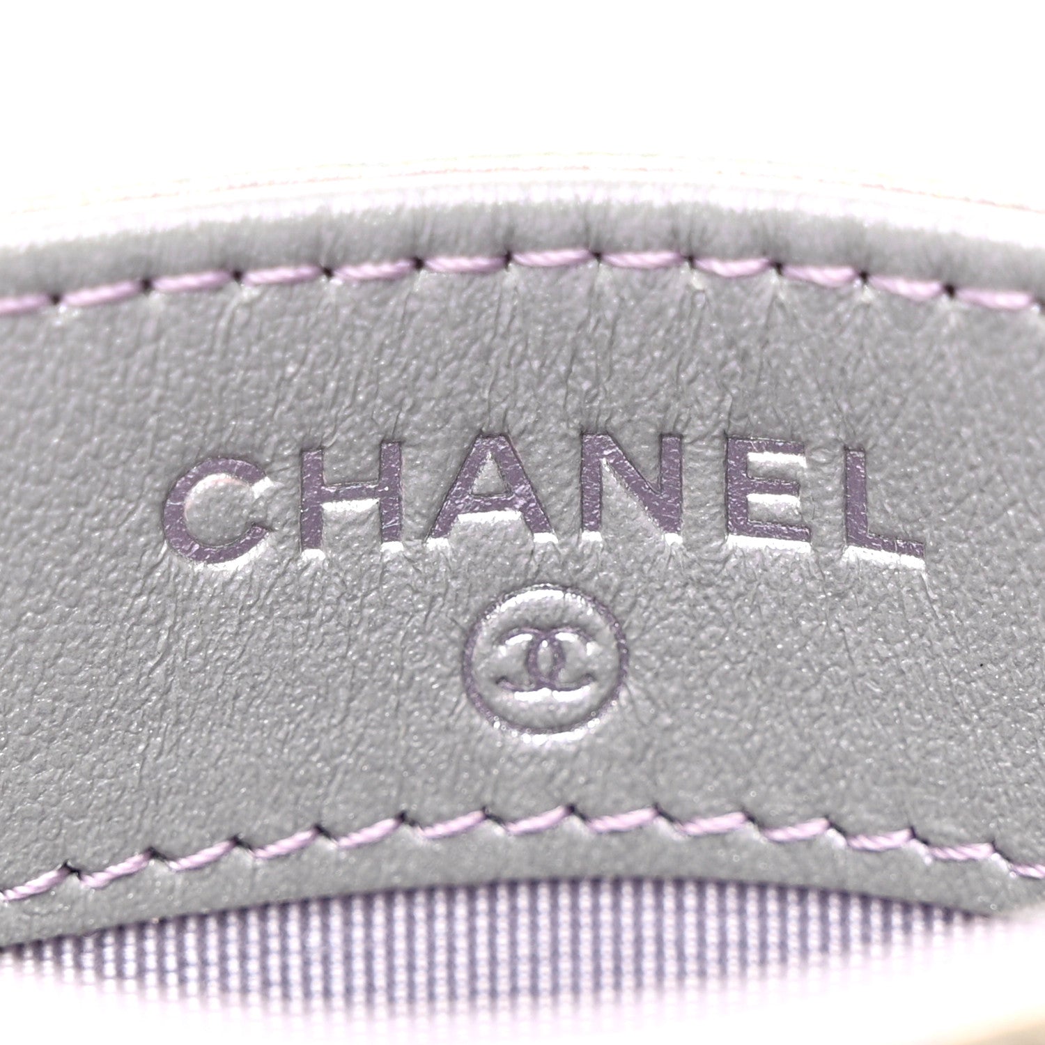 Chanel Iridescent Calfskin Quilted Card Holder Light Purple 6 of 10