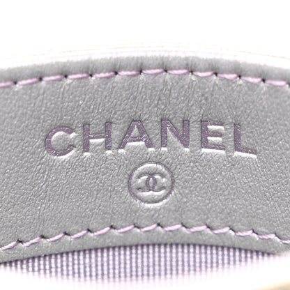 Chanel Iridescent Calfskin Quilted Card Holder Light Purple 6 of 10