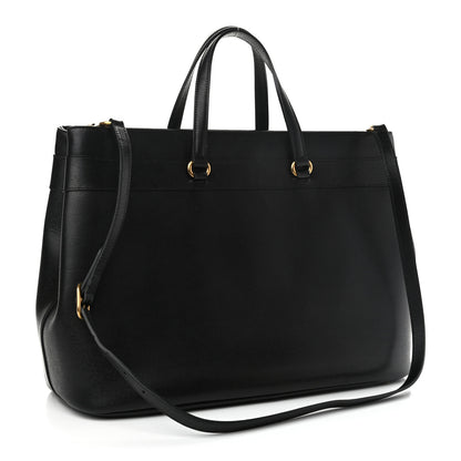 Gucci Textured Calfskin Large Bright Bit Tote Black 3 of 12