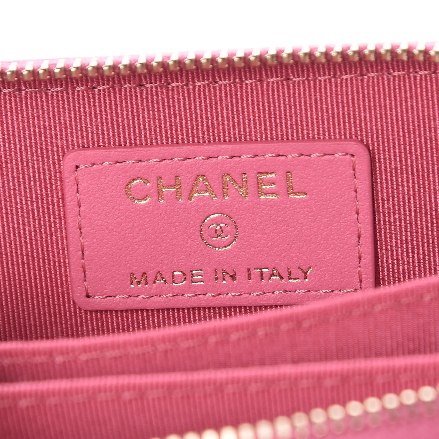 Chanel Caviar Quilted Zip Coin Purse Pink 6 of 8