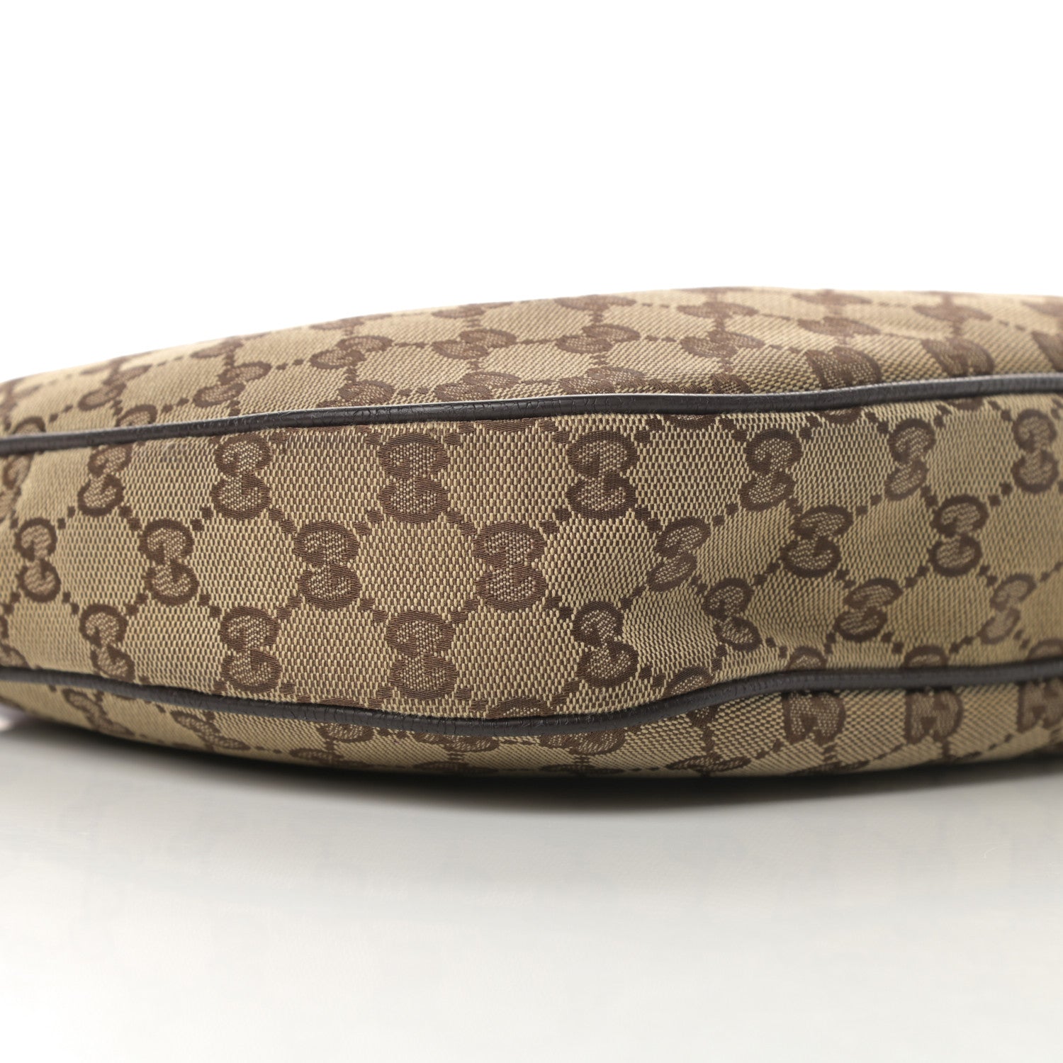 Gucci Monogram Medium Half Moon Hobo Dark Brown 9 of 16
