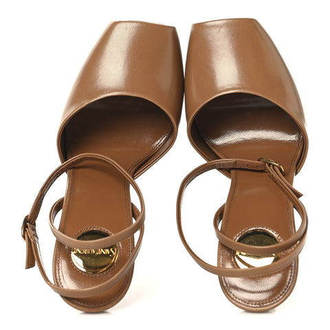 Smooth Calfskin La Scandale 110 Sandals 36.5 Dark Macademia 36.5