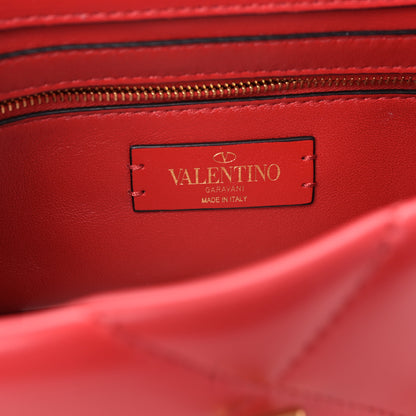Valentino Garavani Nappa Medium Roman Stud Shoulder Bag Rouge Pur 6 of 8