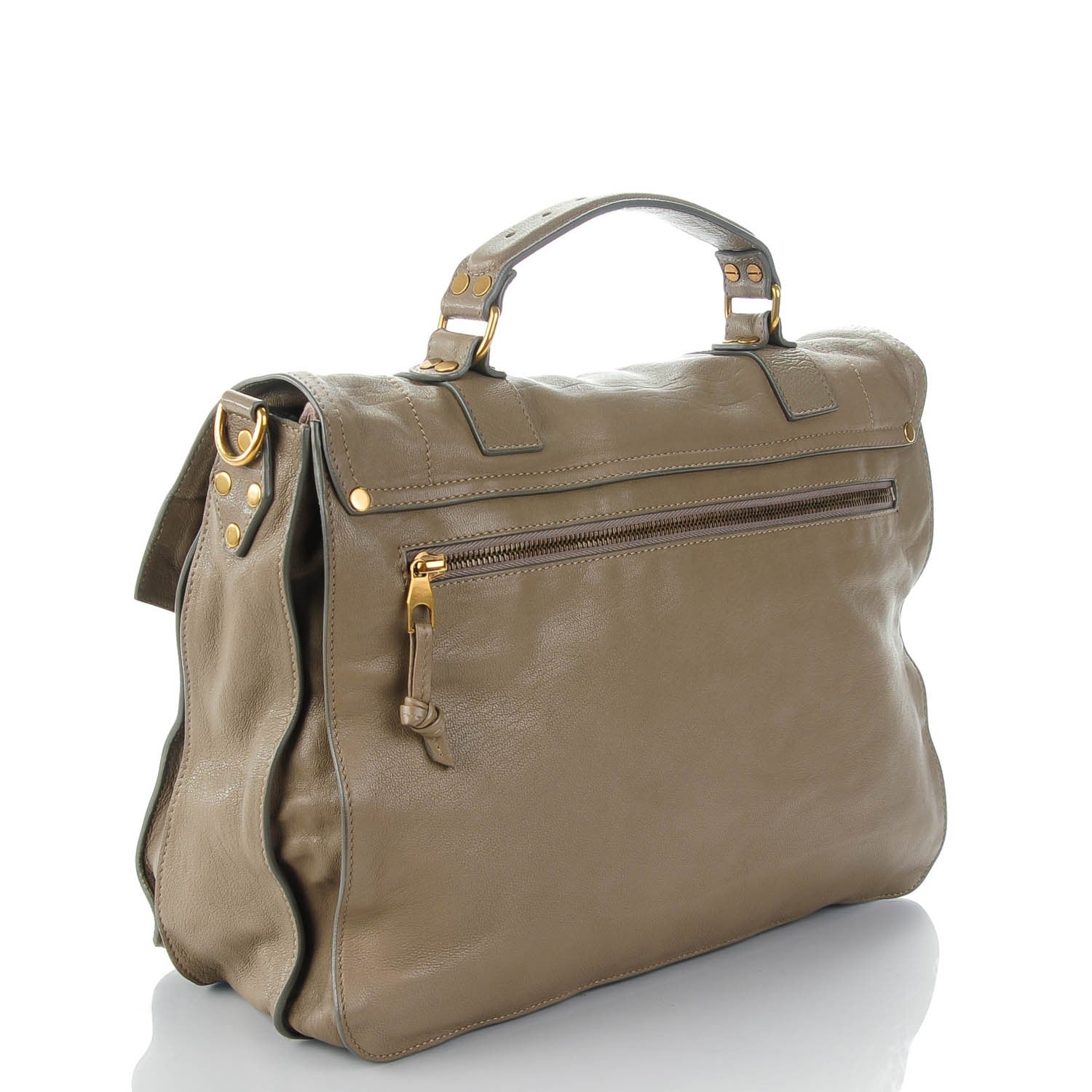 Proenza Schouler Lambskin Large PS1 Satchel Smoke 3 of 8