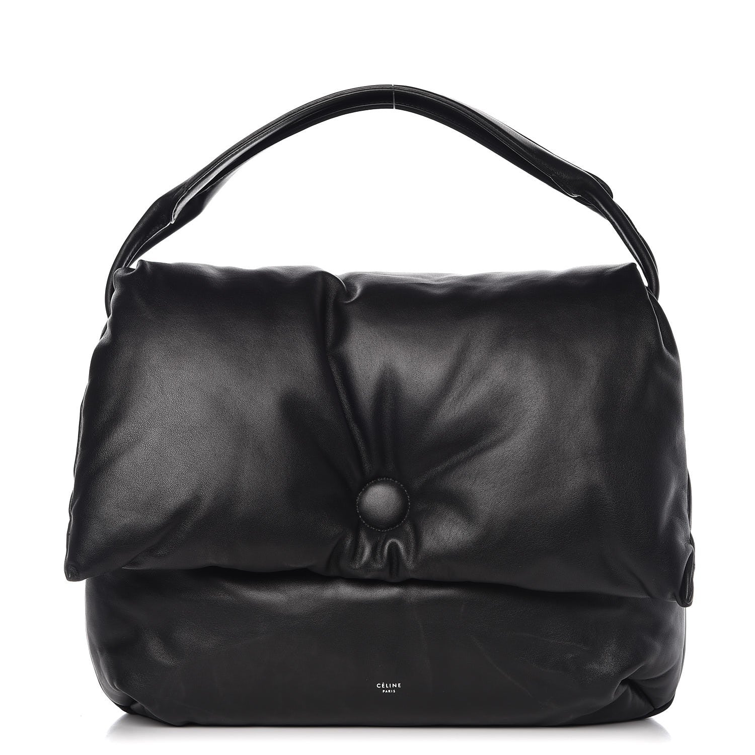 Celine Smooth Lambskin Medium Pillow Flap Black 1 of 7