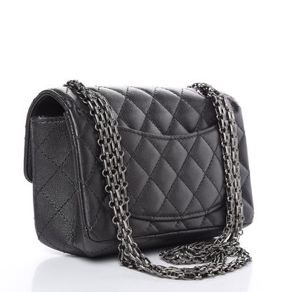 Chanel Sheepskin Quilted 2.55 Reissue Mini Flap Dark Grey 3 of 10