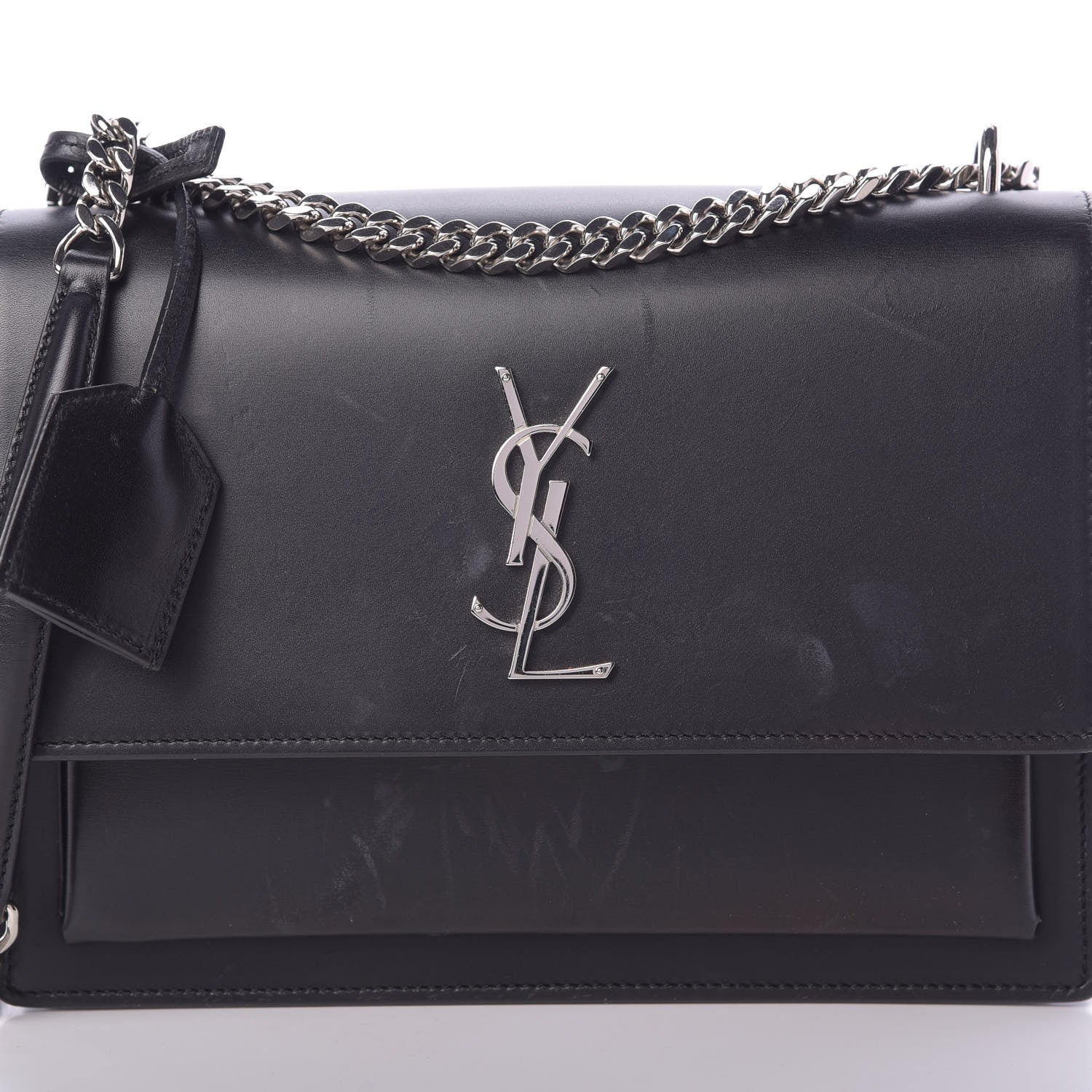 Saint Laurent Calfskin Medium Monogram Sunset Black 9 of 19