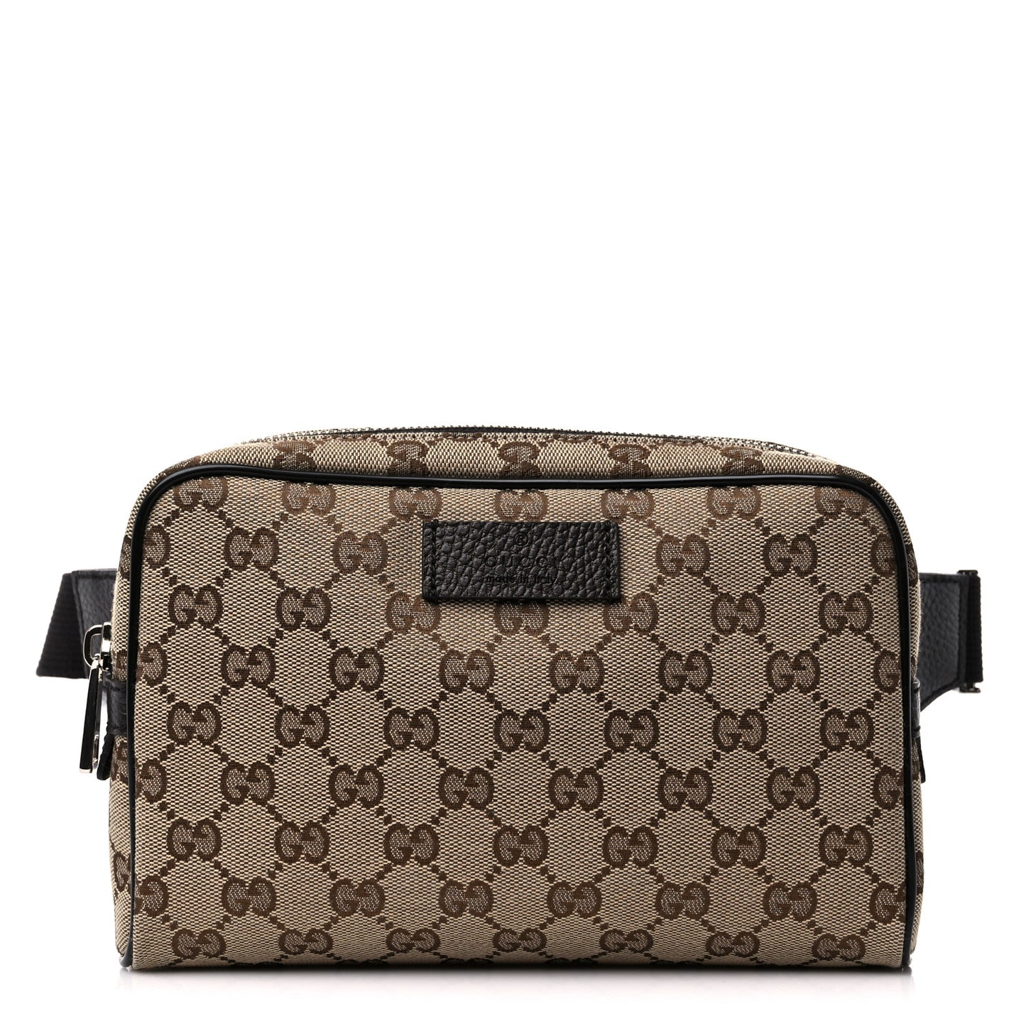 Monogram Dollar Calfskin Belt Bag Beige Ebony Testa di Moro Marrone Scuro