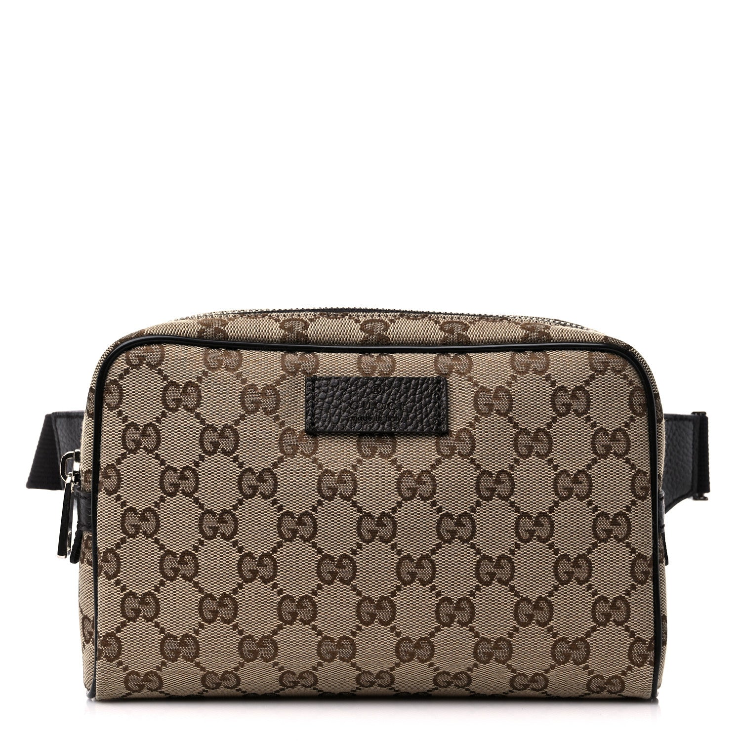 Gucci Monogram Dollar Calfskin Belt Bag Beige Ebony Testa di Moro Marrone Scuro 1 of 10