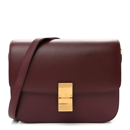 Celine Box Calfskin Medium Classic Box Flap Bag Burgundy 1 of 10