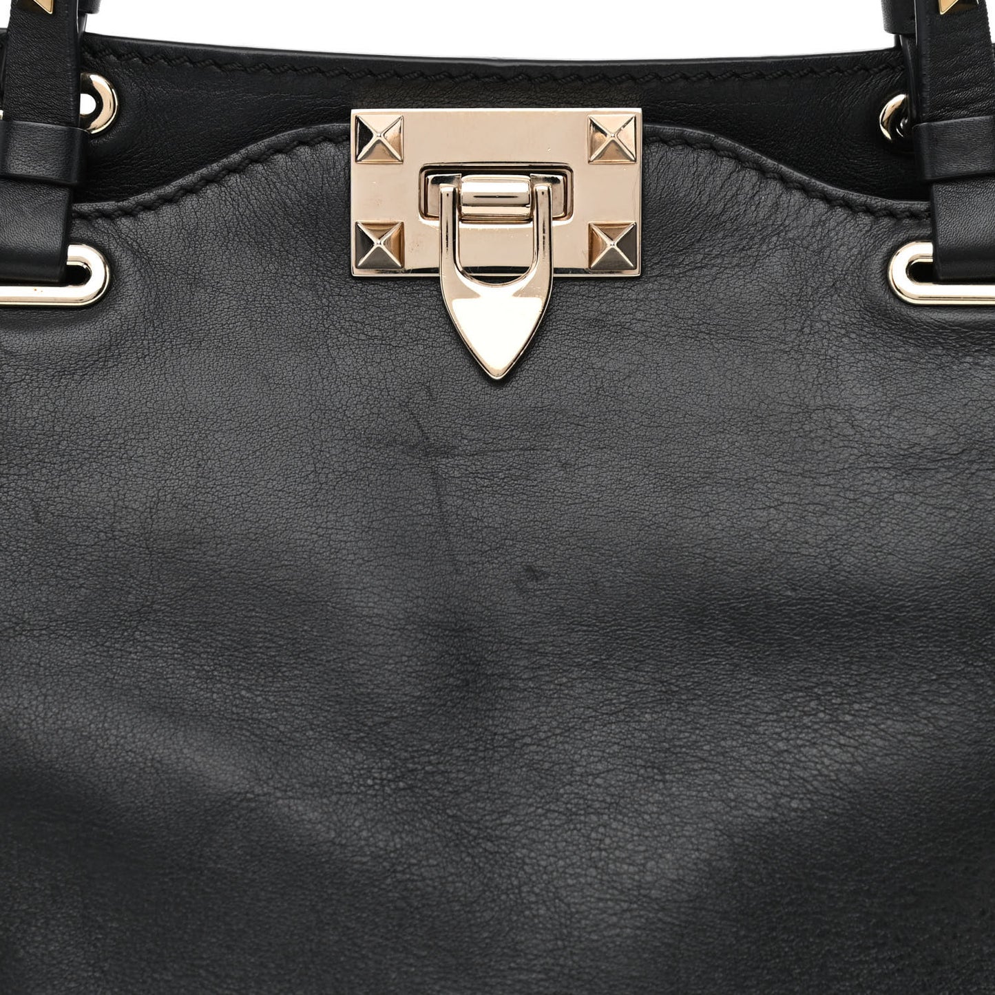 Vitello Small Rockstud Tote Black