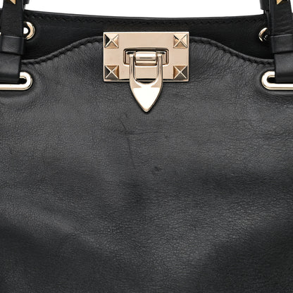 Valentino Garavani Vitello Small Rockstud Tote Black 8 of 11