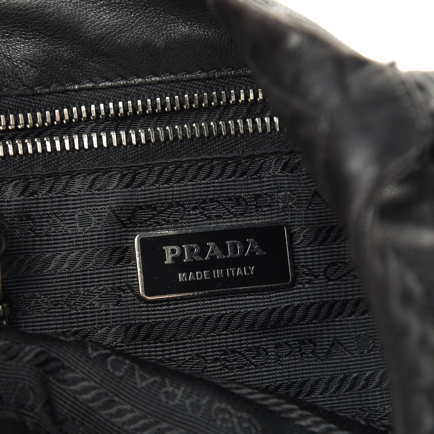Prada Glace Calfskin Shoulder Bag Black 6 of 14