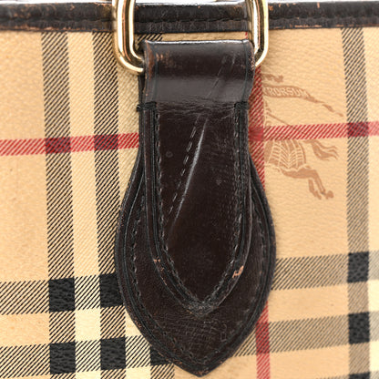 Burberry Haymarket Check Small Onslow Tote Chocolate 13 of 14