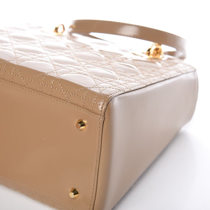 Christian Dior Glazed Calfskin Cannage Medium Lady Dior Beige 10 of 11
