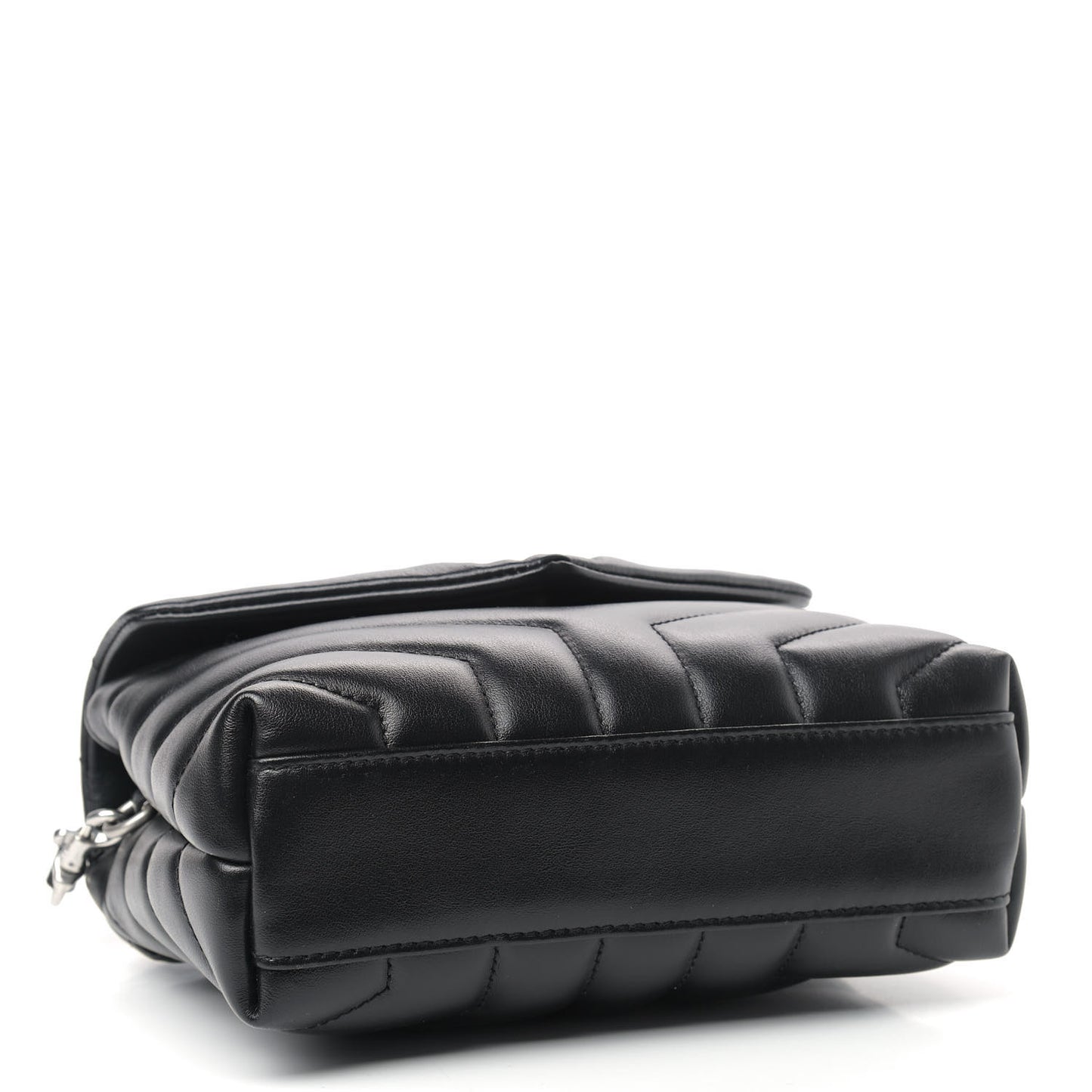 Calfskin Y Quilted Monogram Toy Loulou Crossbody Bag Black