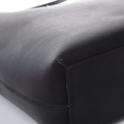 Burberry Grainy Calfskin Haymarket Check Medium Reversible Tote Black 25 of 30