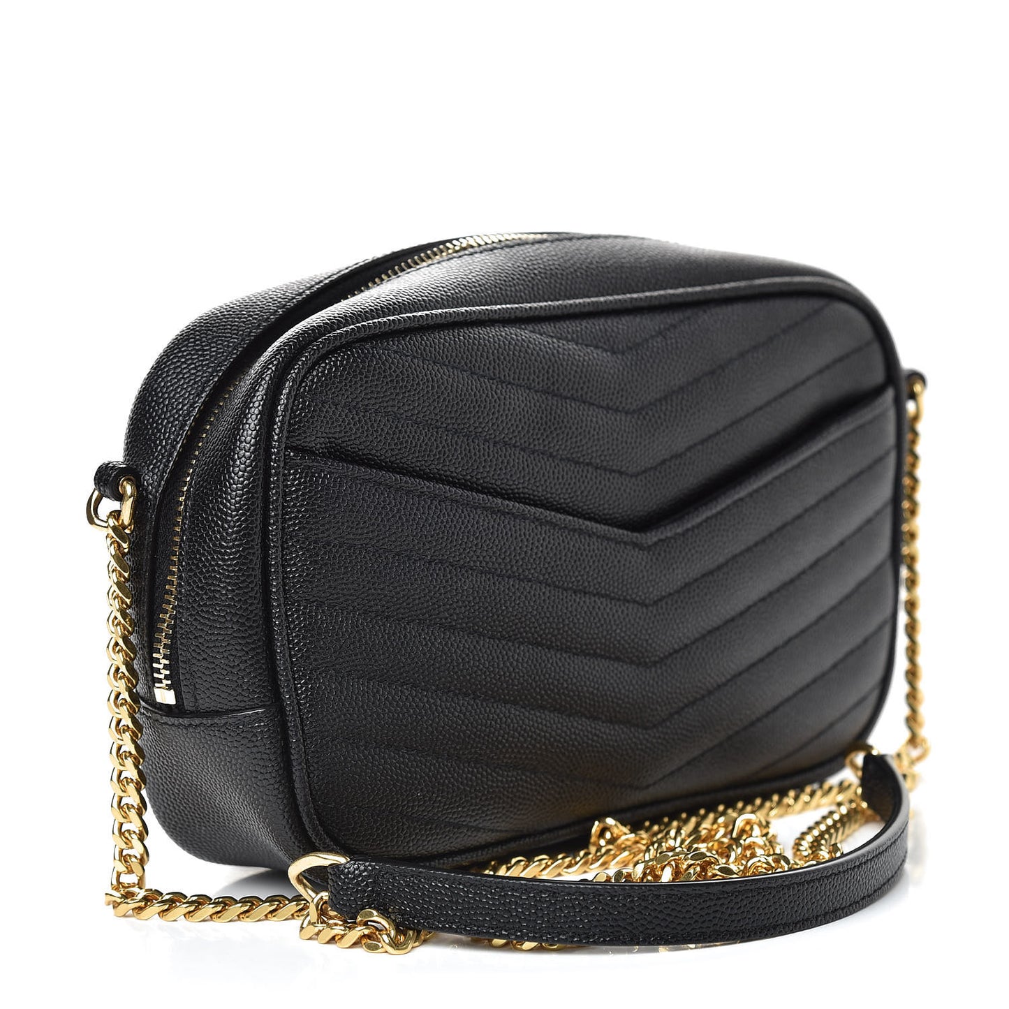 Grain De Poudre Matelasse Monogram Mini Lou Camera Bag Black
