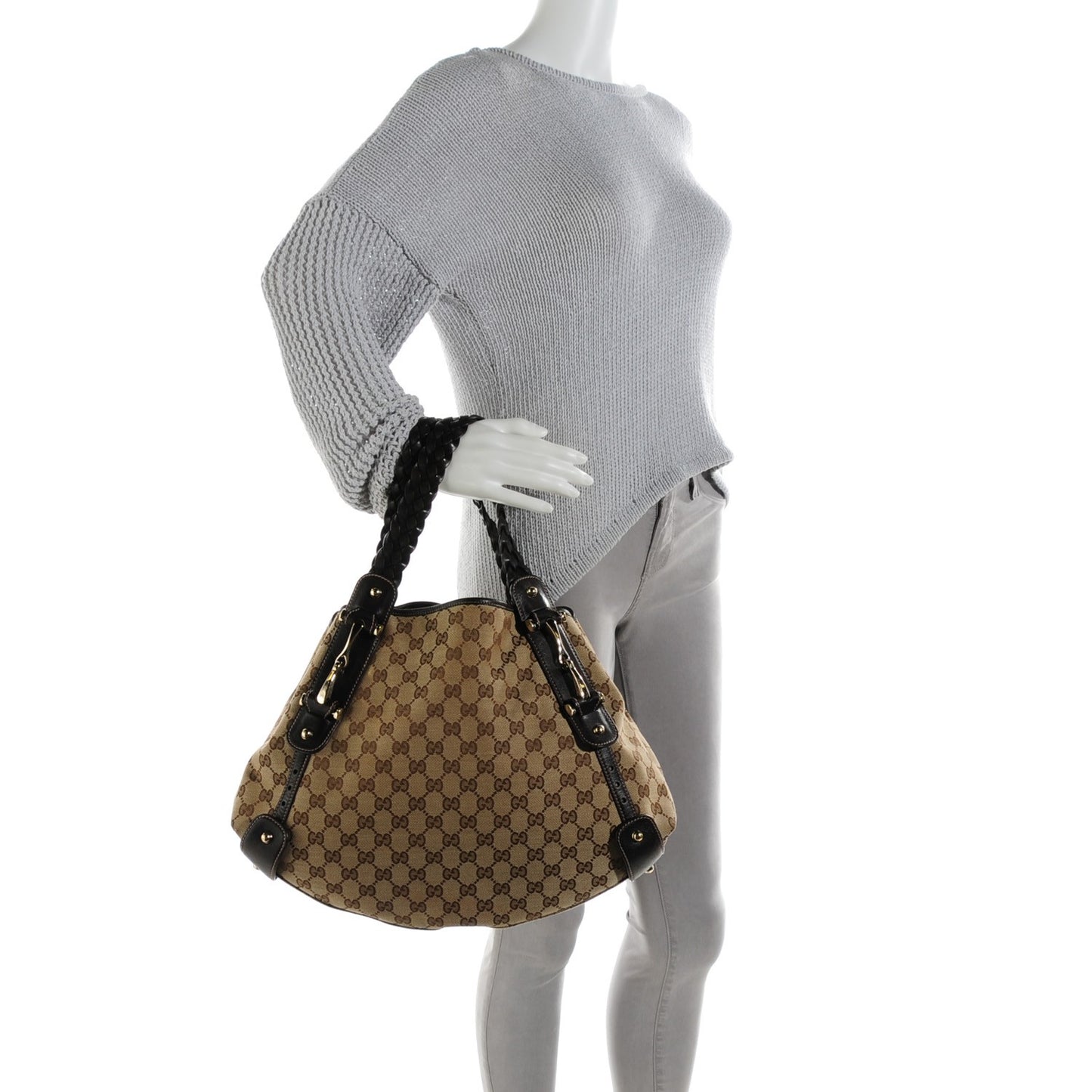 Monogram Medium Pelham Shoulder Bag Dark Brown