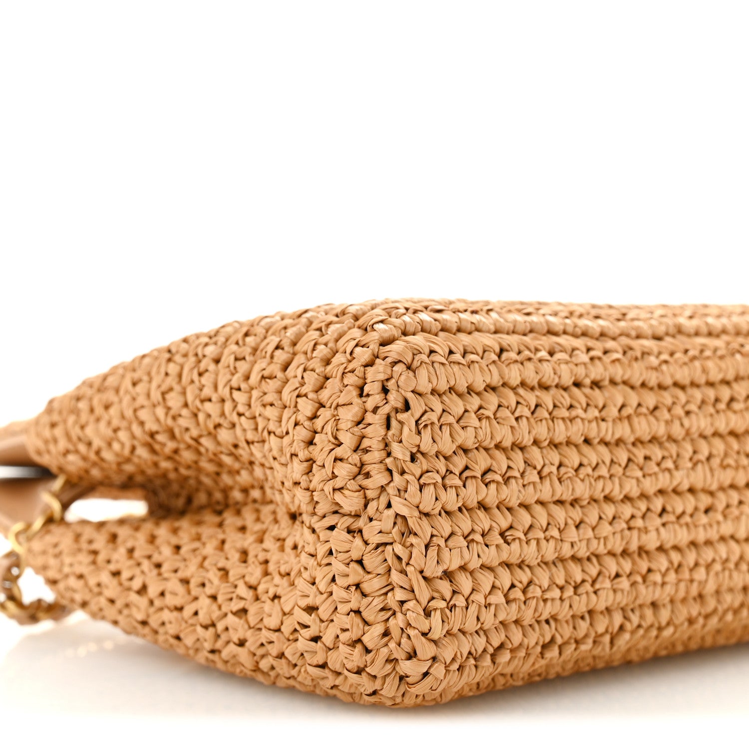 Chanel Braided Raffia Nano Kelly Flap Bag Dark Beige 9 of 11
