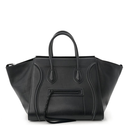 Celine Supple Calfskin Medium Phantom Luggage Black 1 of 14