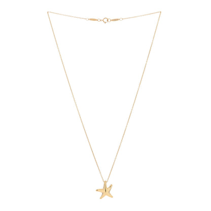 Tiffany 18K Yellow Gold 15mm Elsa Peretti Starfish Pendant Necklace 2 of 4
