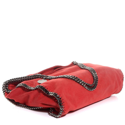 Stella McCartney Faux Leather Shaggy Deer Falabella Small Tote Cherry 5 of 11