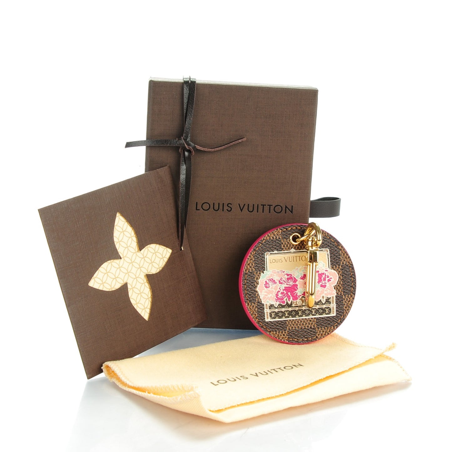 Damier Ebene Illustre Posies Bag Charm