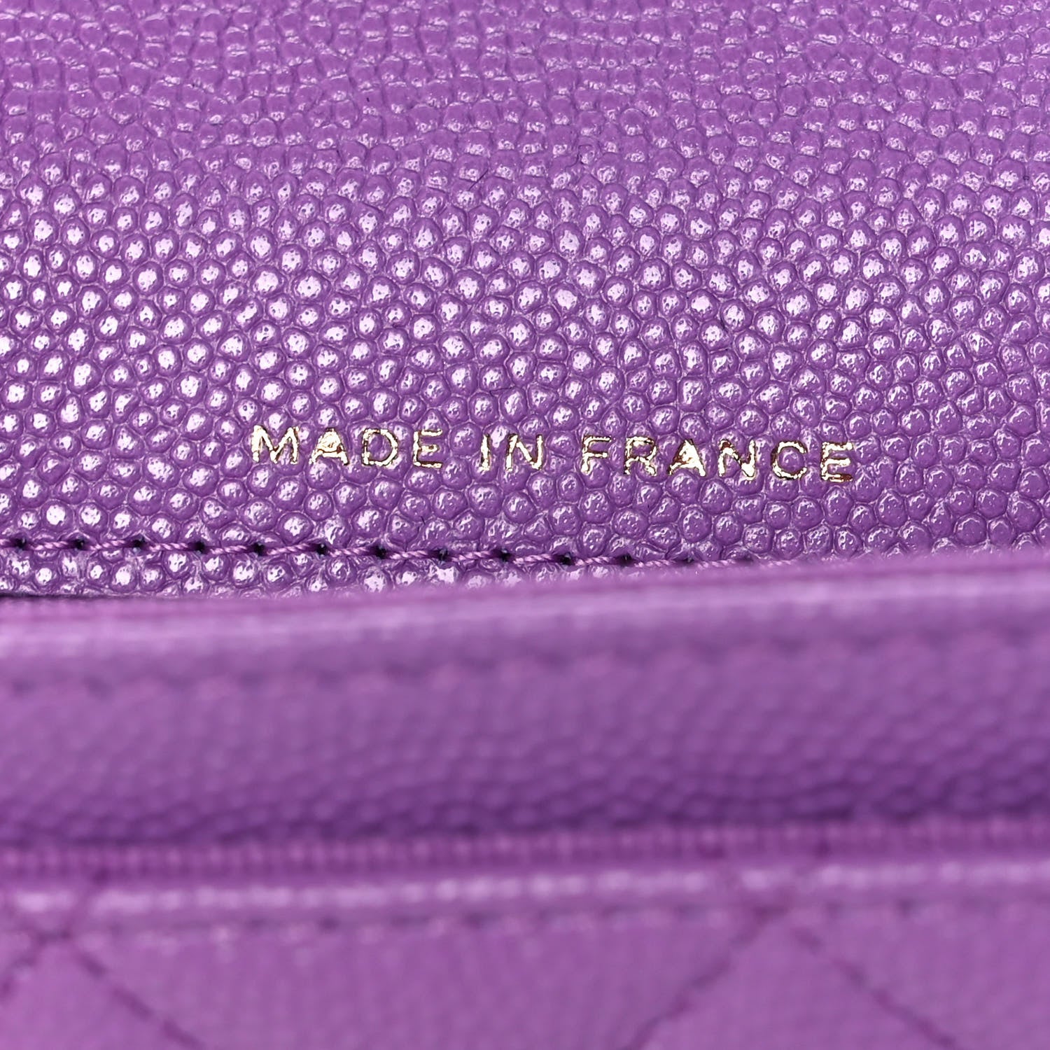 Chanel Caviar Quilted Flap Card Holder Wallet Purple 7 of 14