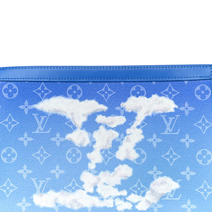 Louis Vuitton Monogram Clouds Pochette Voyage MM A4 Blue 8 of 10