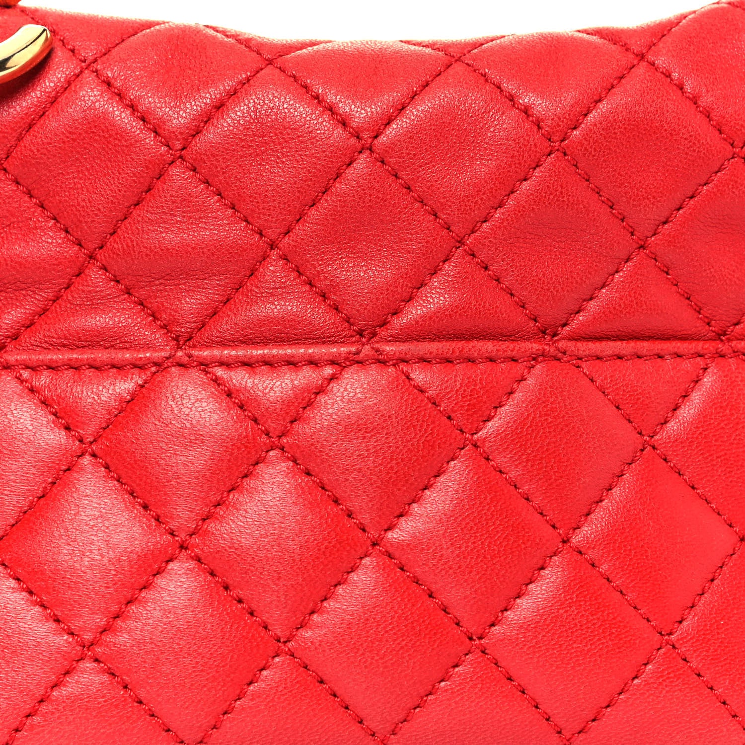 Chanel Lambskin Quilted Small Hobo Red 8 of 19