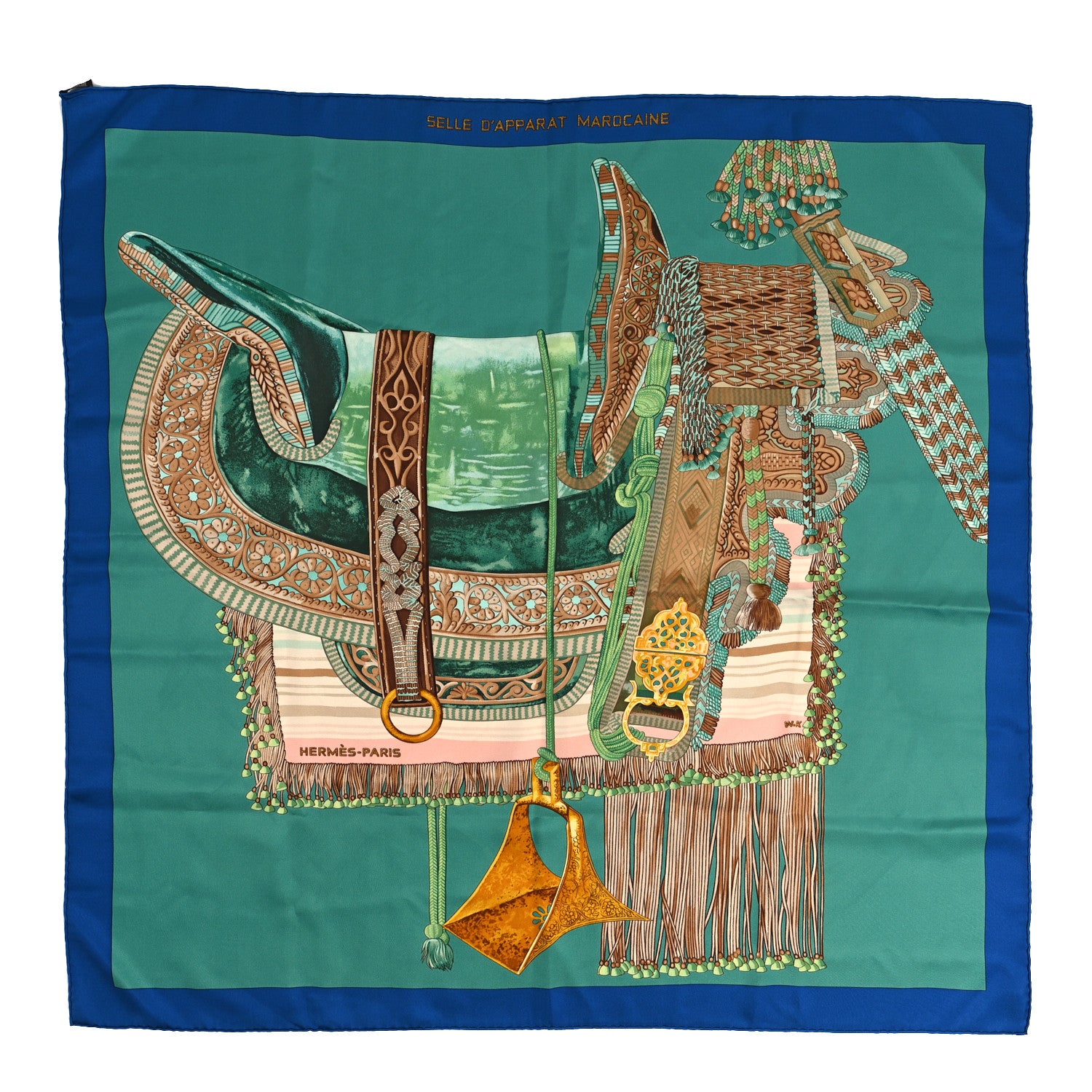 Hermes Silk Selle D Apparat Marocaine Scarf 90 1 of 4