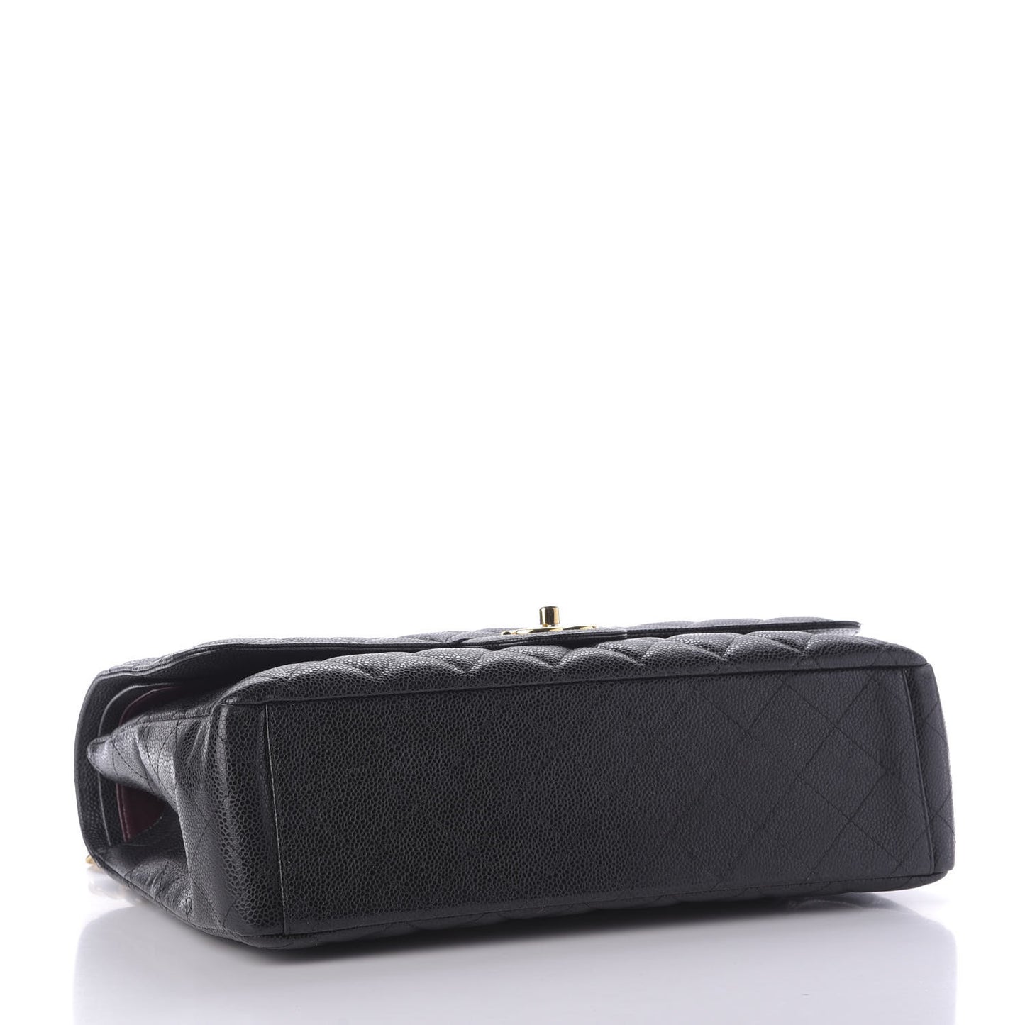 Caviar Quilted Maxi Double Flap Black