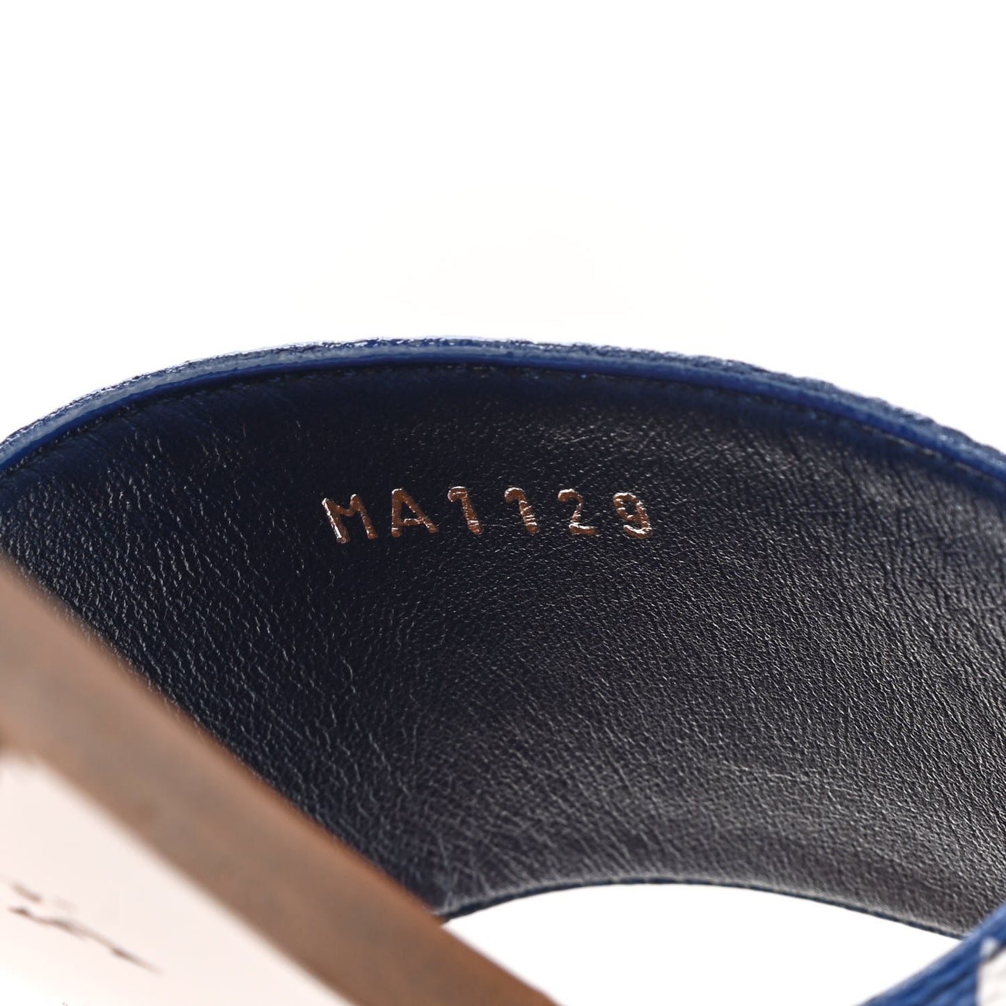 Monogram Escale Lock It Flat Mule 36.5 Blue
