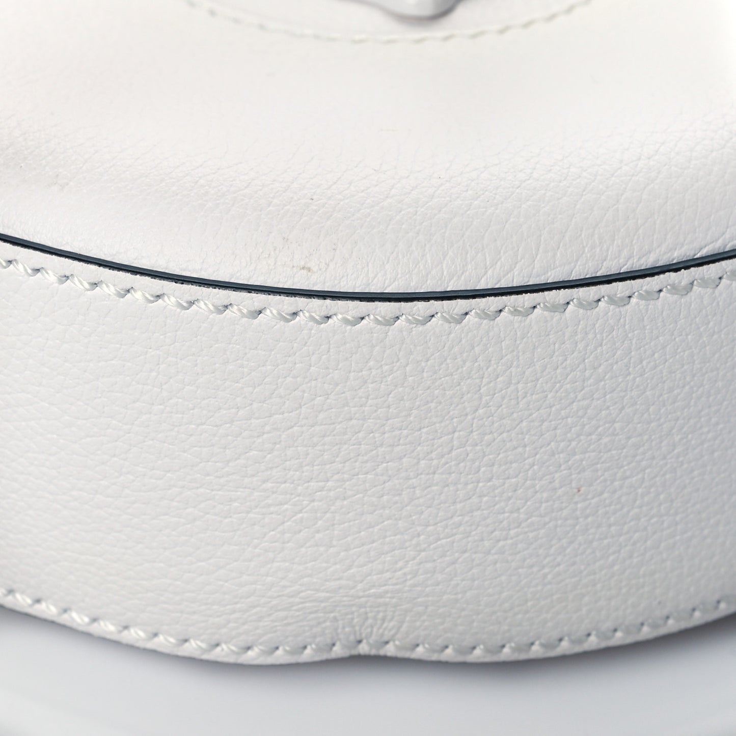 Calfskin La Medusa Round Camera Bag White