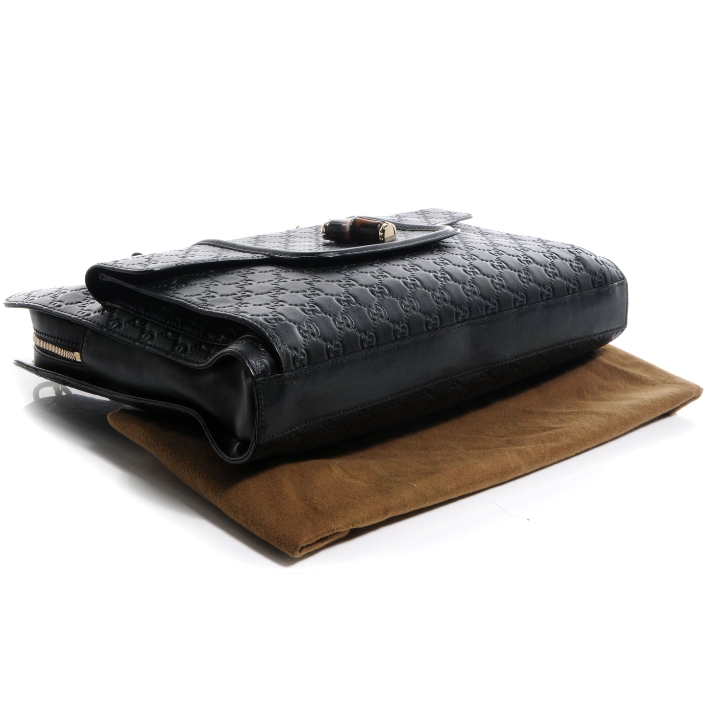 Guccissima Bamboo Messenger Bag Black