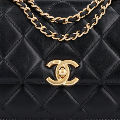 Chanel Calfskin Quilted Mini Perfect Fit Flap Black Black Black 7 of 10