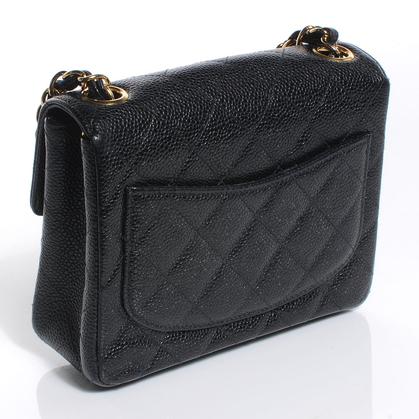 Caviar Quilted Mini Flap Black