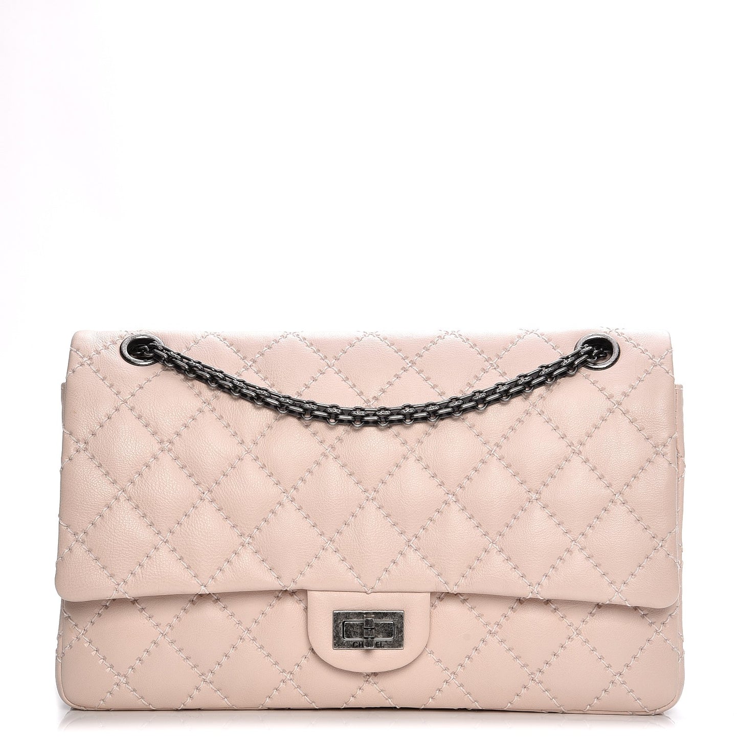 Calfskin Vivid Stitched 2.55 Reissue 226 Flap Light Pink