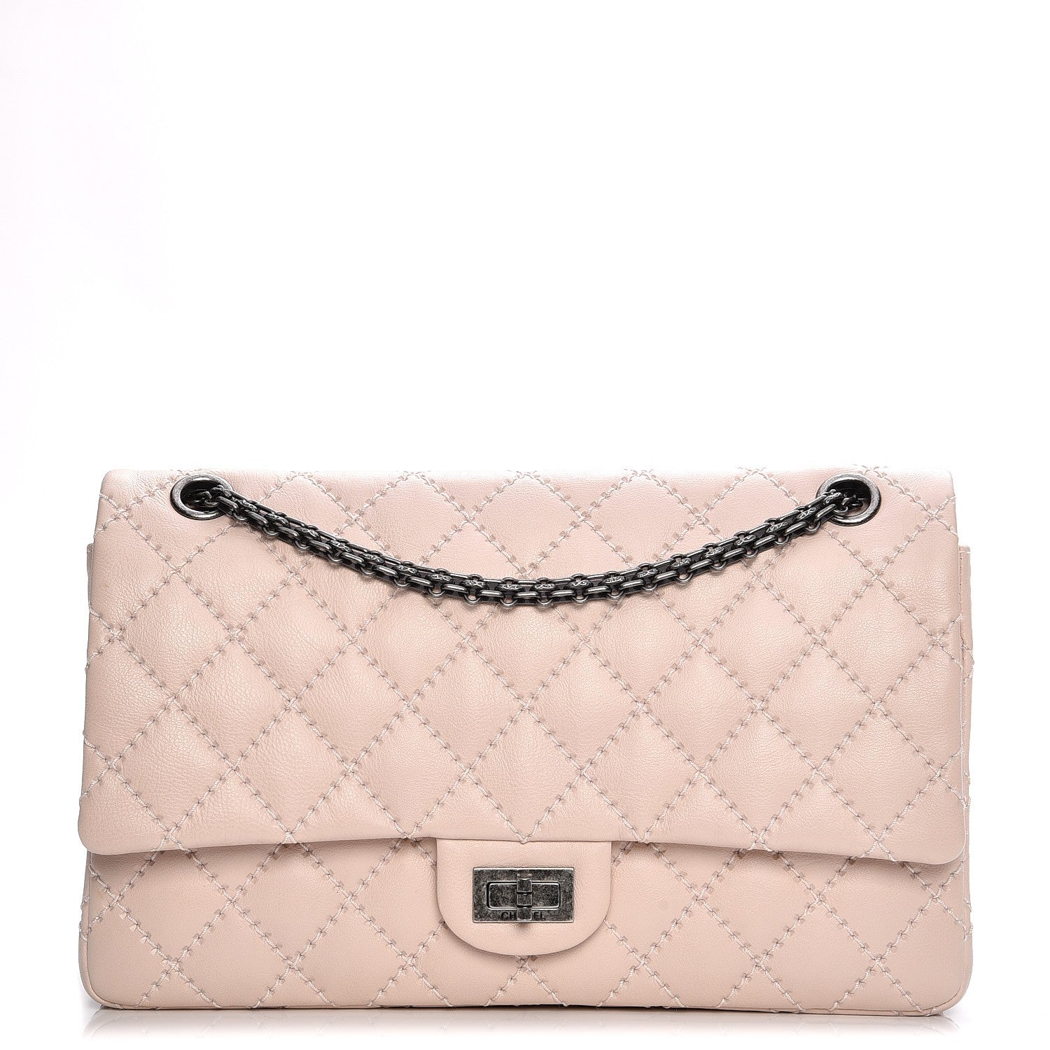 Chanel Calfskin Vivid Stitched 2.55 Reissue 226 Flap Light Pink 1 of 10