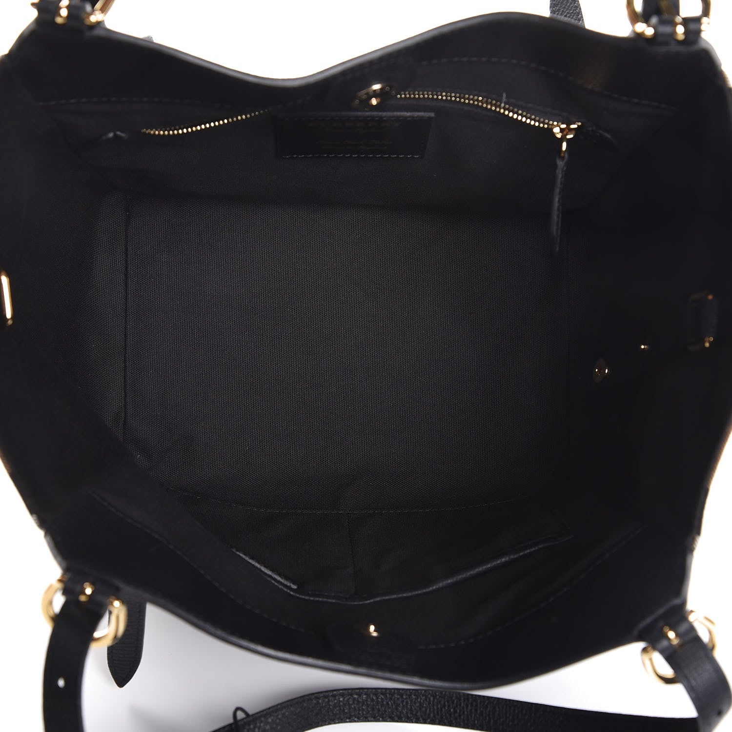 Burberry Grainy Calfskin House Check Small Canterbury Black 5 of 9